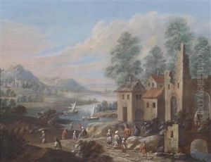 A River Landscape by Marc Baets