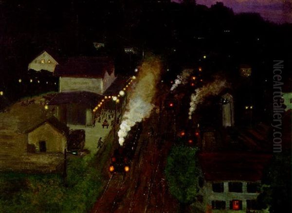 Bahnhof Bei Nacht - view 1
