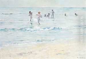 Bathing Boys, Skagen Beach by Paul Graf
