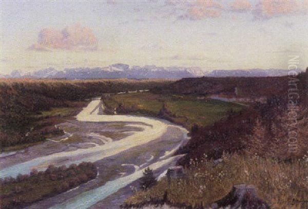 Das Isar-tal Mit Blick Auf Kloster Schaftlarn - view 1