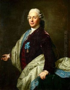 Retrato De Jose De Onis Lopez Gonzalez Con Cruz Y Habito De La Orden De Carlos Iii