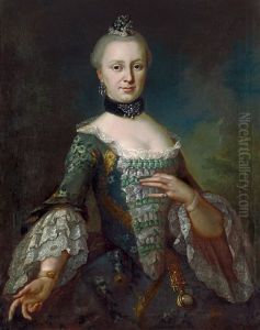 Bildnis Der Anna Sybilla Gullmann Im Seidenbrokatkleid Mit Spitzenbesatz Bildnis Der Anna Sybilla Gullmann Im Seidenbrokatkleid Mit Spitzenbesatz