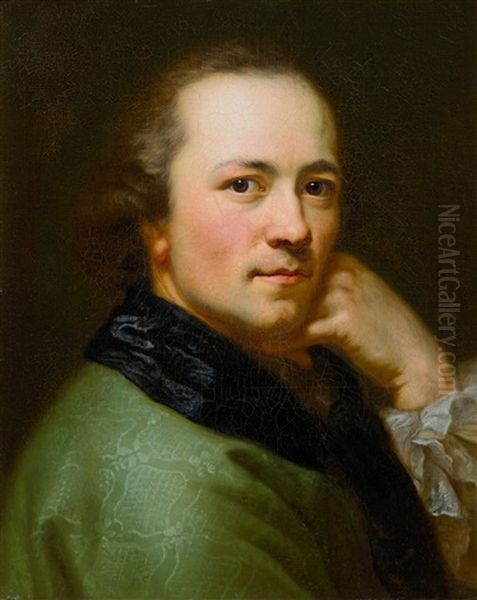 Self-portrait, To The Right, In Green Velvet Robe - view 1