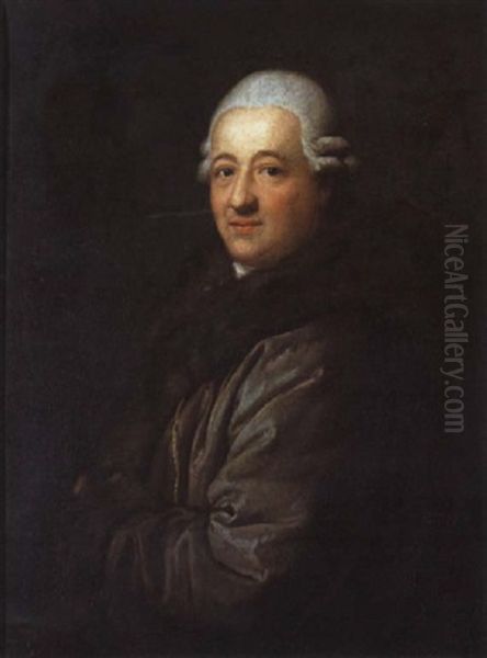 Portrait D'un Homme Au Manteau De Col De Fourrure - view 1