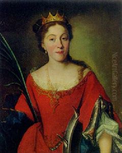 Portrait Of Lady As Saint Catherine