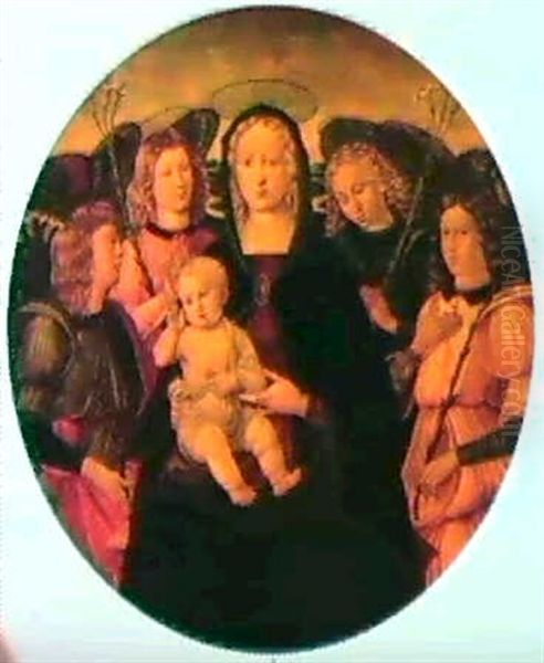 Madonna And Child Adored By Four Angels - view 1