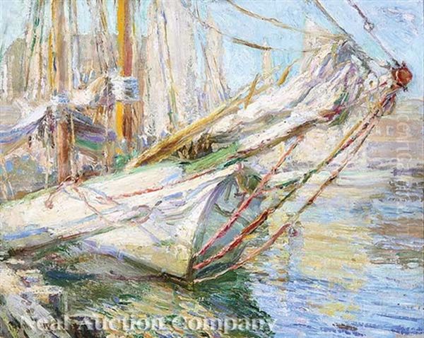 Schooners, Luggar's Landing, New Basin Canal - view 1