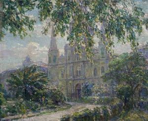 St. Louis Cathedral, Jackson Square, New Orleans by Robert Wadsworth Grafton