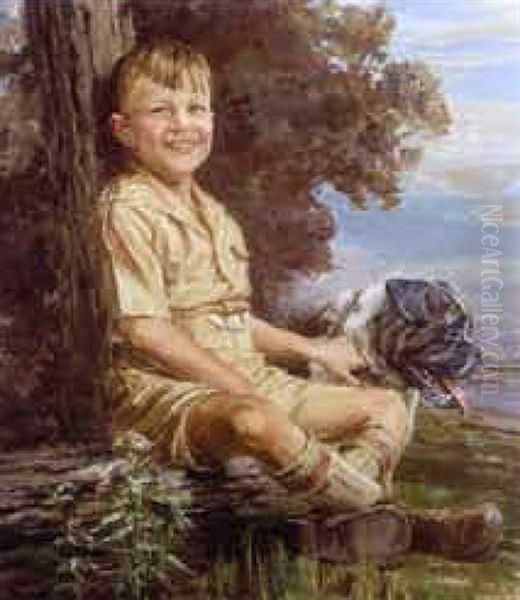 Gardiner Van Ness And His Dog - view 1