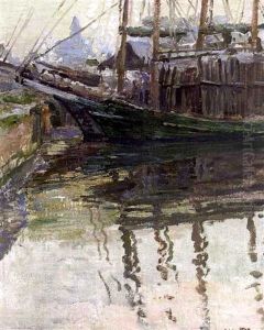 Study Of Reflections: New Basin Canal by Robert Wadsworth Grafton