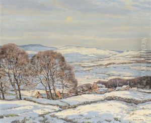 A Dales Village In Snow