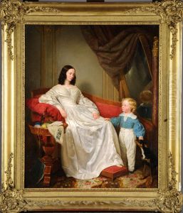 Mere Et Enfant Dans Un Interieur by Alexis Bafcop