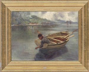 Fishing On A Scottish Loch by John (Gilbert) Graham