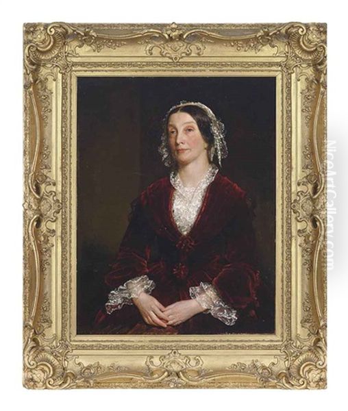Portrait Of Mrs Adam Black, Seated, In A Velvet Dress - view 1