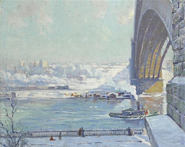 Washington Bridge, Winter - view 1