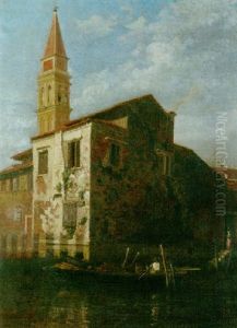 A View Of The Campanile Of San Francesco, Venice A View Of The Campanile Of San Francesco, Venice