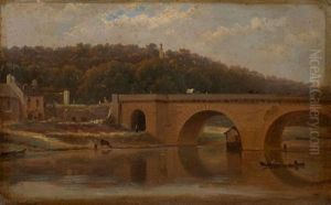Vue Du Pont De Sevres, Avec La Lanterne De Demosthene A L'arriere-plan by Victor de Grailly