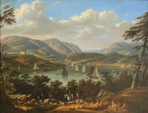 View Of The Hudson River Near West Point by Victor de Grailly
