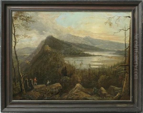 The Hudson River With A View Of The Catskill Mountain House - view 1