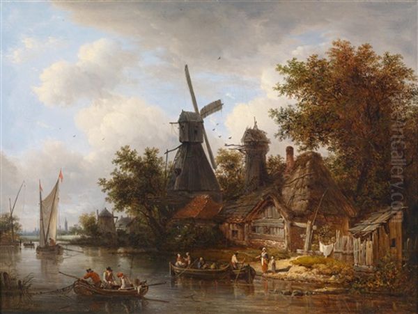 Hollandische Kanallandschaft - view 1