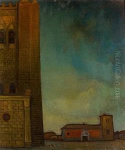 Iglesia Junto A La Catedral by Luis Bagaria