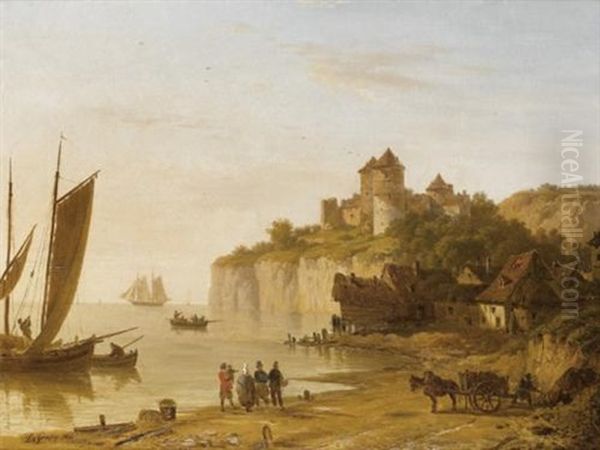 Falaises Et Chateau De Tancarville, Normandie - view 1