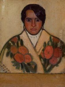 Joven Con Manton by Luis Bagaria