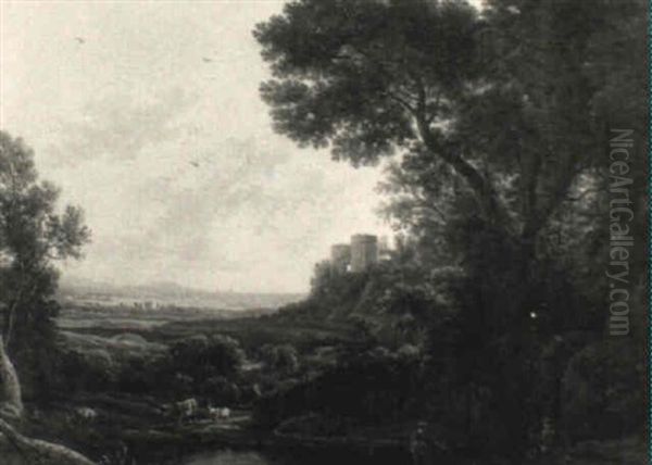 Paysage Anime De Personnages Au Bord D'un Lac - view 1