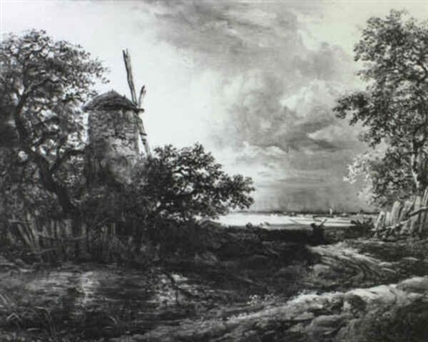 Paysage Nuageux Aux Moulins - view 1