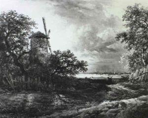 Paysage Nuageux Aux Moulins Paysage Nuageux Aux Moulins