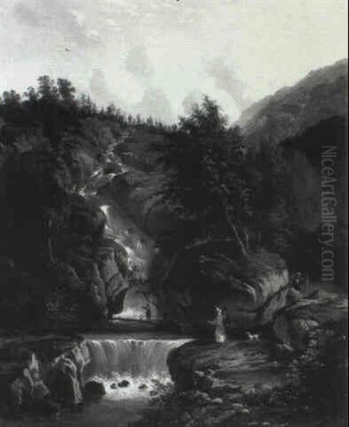 Silver Cascade At The Falls, Crawford North, New Hampshire - view 1