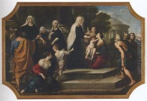 Santa Francesca Romana E Le Oblate Della Ss. Vergine Distribuiscono Ai Poveri Romani L'unguento Salutifero
