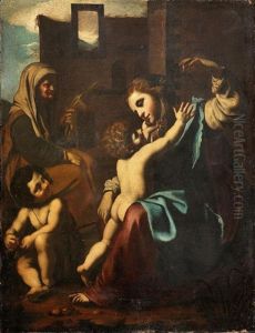 The Madonna And Child With Saint Elizabeth And The Infant Saint John The Baptist by Antiveduto Grammatica
