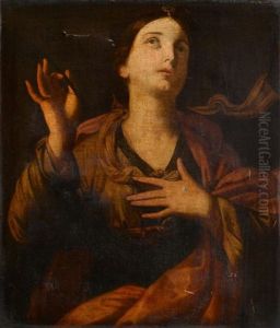 Portrait Of A Female Saint, Half Length, Possibly Catherine Of Alexandria by Antiveduto Grammatica