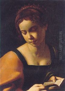 A Young Girl Holding A Book
