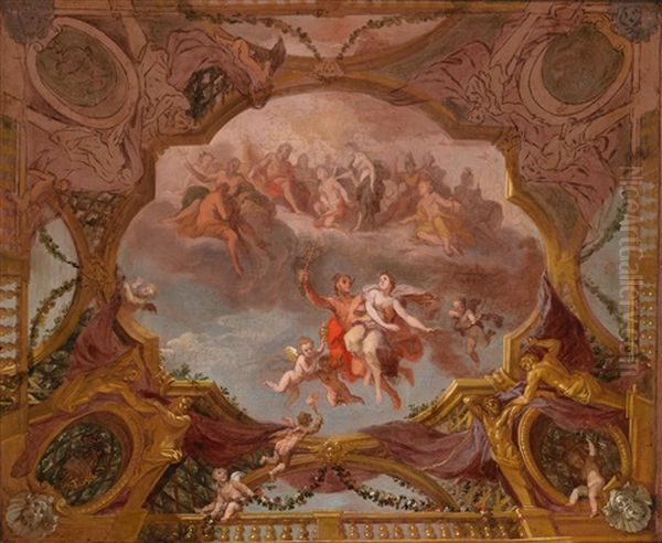 Szene Aus Der Griechischen Mythologie (sketch For Ceiling Painting) - view 1