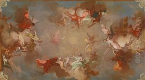 Allegorische Darstellung (design For Ceiling Of A Castle) by Daniel Gran
