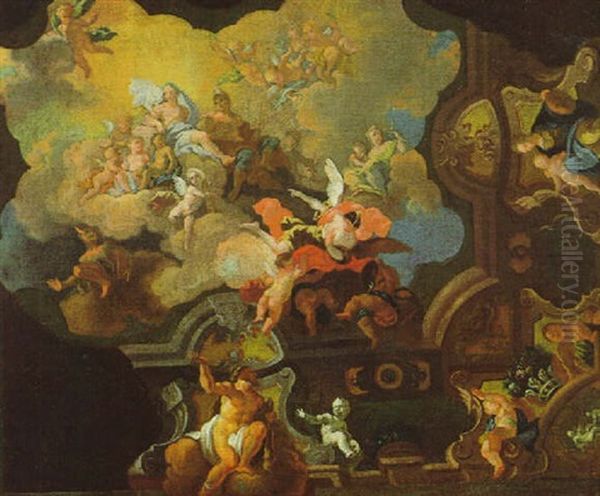 Allegorie Mit Herkules, Apollo Und Mars - view 1