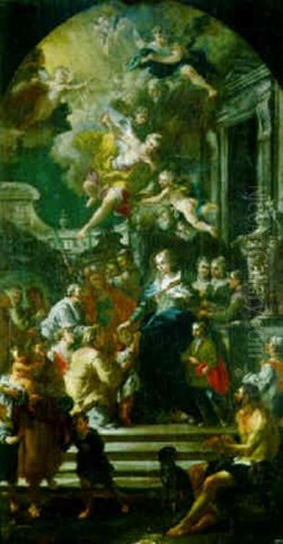 Saint Elizabeth Of Portugal Distributing Alms - view 1