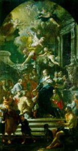 Saint Elizabeth Of Portugal Distributing Alms