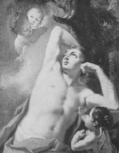 Saint Sebastian With Three Cherubim by Daniel Gran
