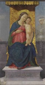 The Virgin And Child Enthroned by Francesco Granacci