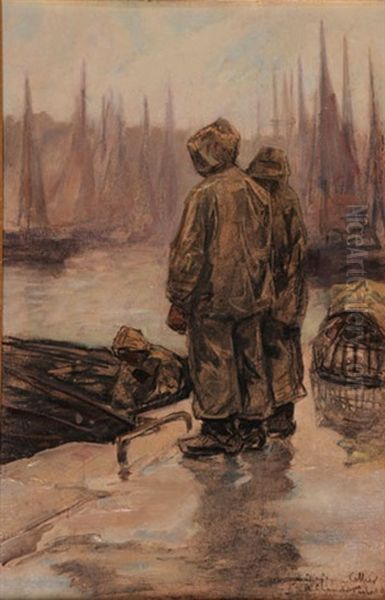 Trois Marins Sur Les Quais - view 1