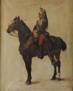 Cuirassier A Cheval, Iiie Republique by Edmond Georges Grandjean