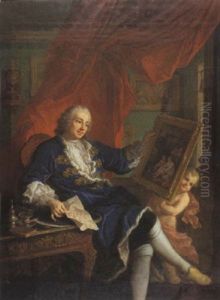 Portrait De Leonard Batheon De Vertrieu, Premier President Au Bureau Des Finances De La Generalite De Lyon En 1733