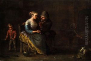 Die Belehrung Vor Dem Kamin by Johann Daniel Bager