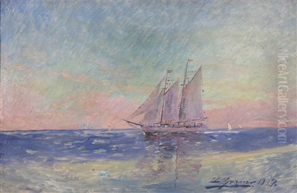 A Three Masted Schooner - view 1
