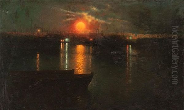 Nocturno: Puerto De Barcelona - view 1