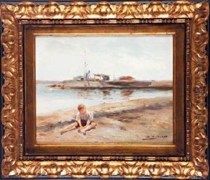 Nino En La Playa by Luis Graner y Arrufi