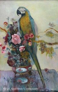 Still Life With Parrot And Flowers Still Life With Parrot And Flowers